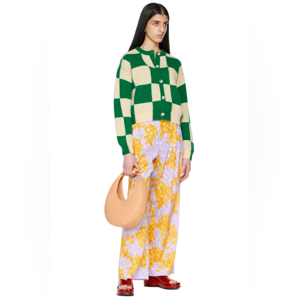 Stone Goya checkerboard cardigan
